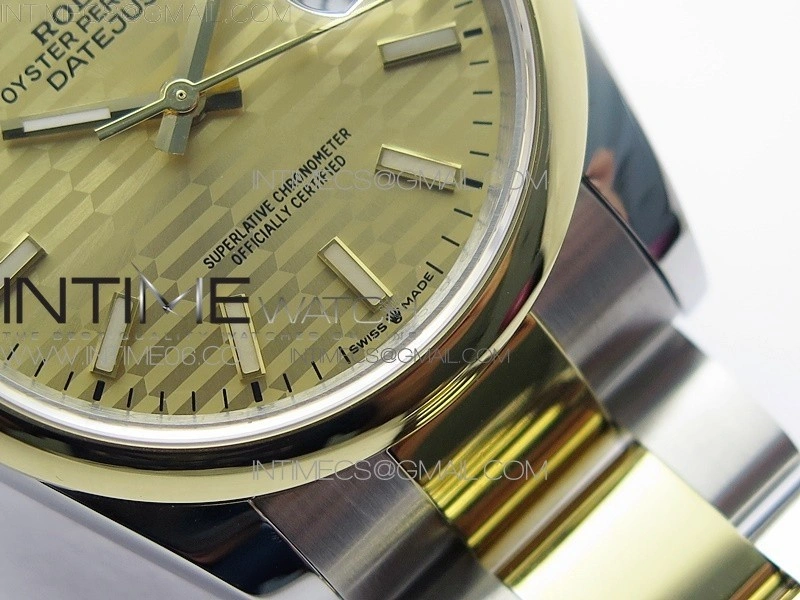 DateJust 36 SS YG 126203 JDF 1:1 Best Edition New YG Style 2 Dial on Oyster Bracelet