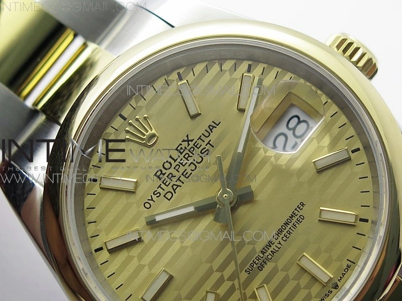 DateJust 36 SS YG 126203 JDF 1:1 Best Edition New YG Style 2 Dial on Oyster Bracelet