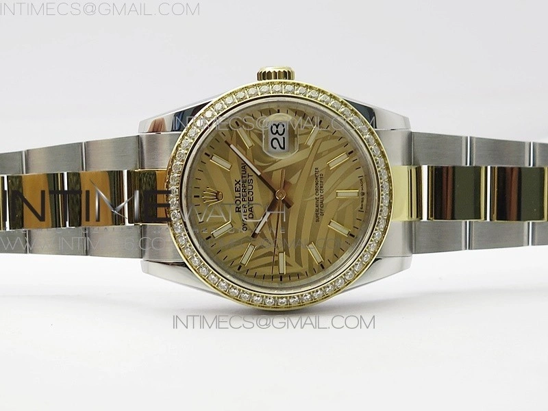 DateJust 36 SS YG 126283 JDF 1:1 Best Edition New YG Dial Style 2 on Oyster Bracelet