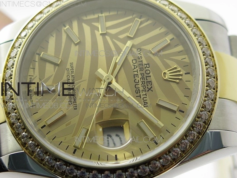 DateJust 36 SS YG 126283 JDF 1:1 Best Edition New YG Dial Style 2 on Oyster Bracelet