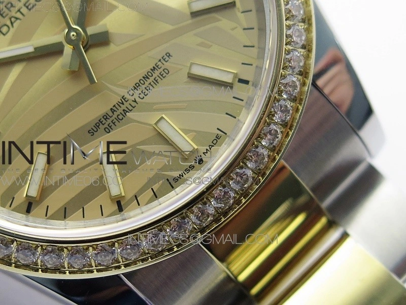 DateJust 36 SS YG 126283 JDF 1:1 Best Edition New YG Dial Style 2 on Oyster Bracelet