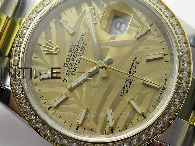 DateJust 36 SS YG 126283 JDF 1:1 Best Edition New YG Dial Style 2 on Oyster Bracelet