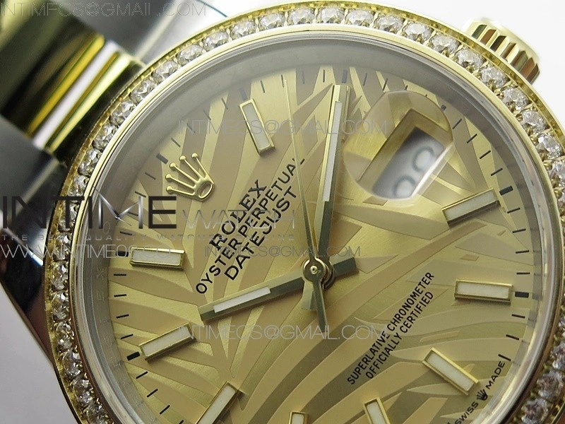 DateJust 36 SS YG 126283 JDF 1:1 Best Edition New YG Dial Style 2 on Oyster Bracelet