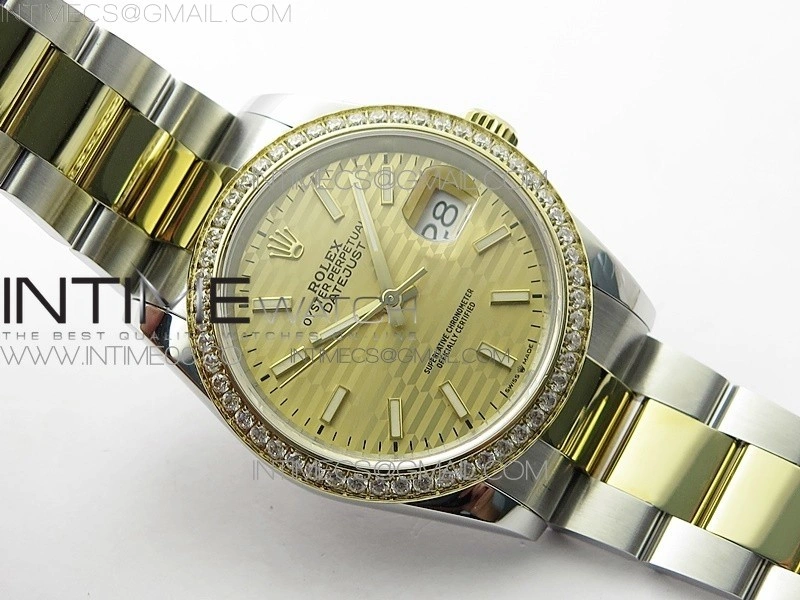 DateJust 36 SS YG 126283 JDF 1:1 Best Edition New YG Style 2 Dial on Oyster Bracelet