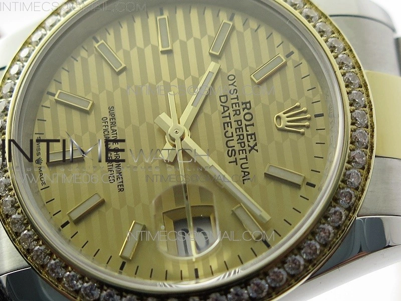 DateJust 36 SS YG 126283 JDF 1:1 Best Edition New YG Style 2 Dial on Oyster Bracelet