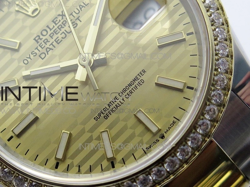 DateJust 36 SS YG 126283 JDF 1:1 Best Edition New YG Style 2 Dial on Oyster Bracelet