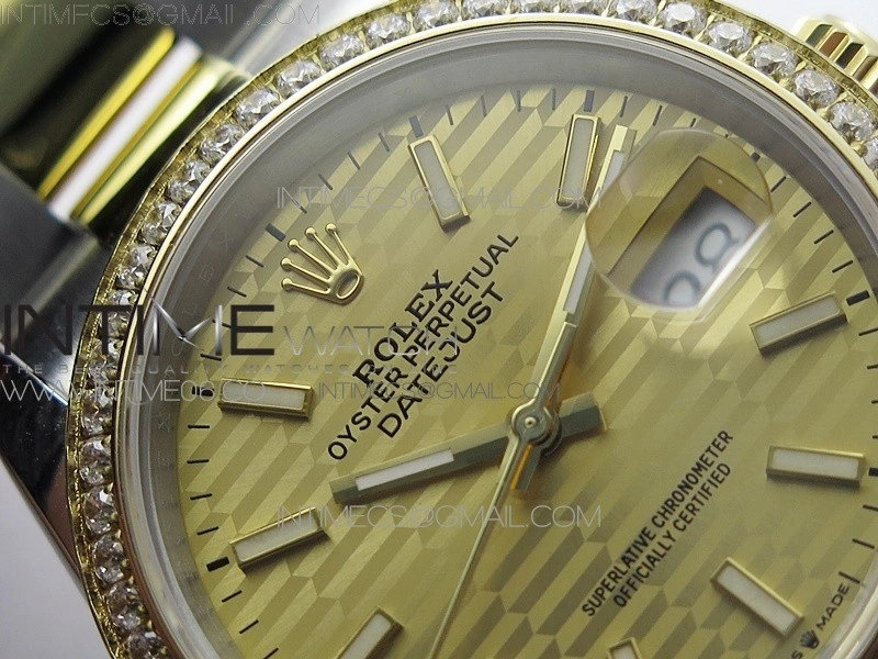 DateJust 36 SS YG 126283 JDF 1:1 Best Edition New YG Style 2 Dial on Oyster Bracelet