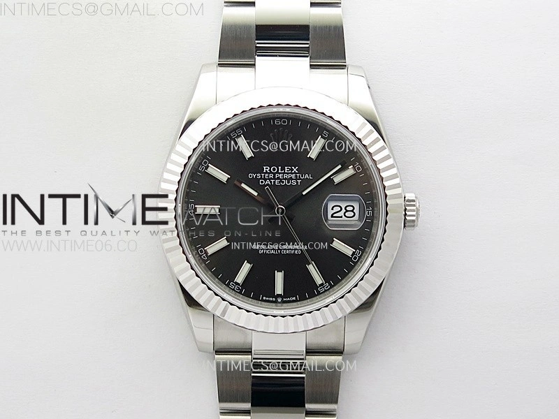 DateJust 41 126334 904L SS VSF 1:1 Best Edition Gray Dial on Oyster Bracelet VS3235