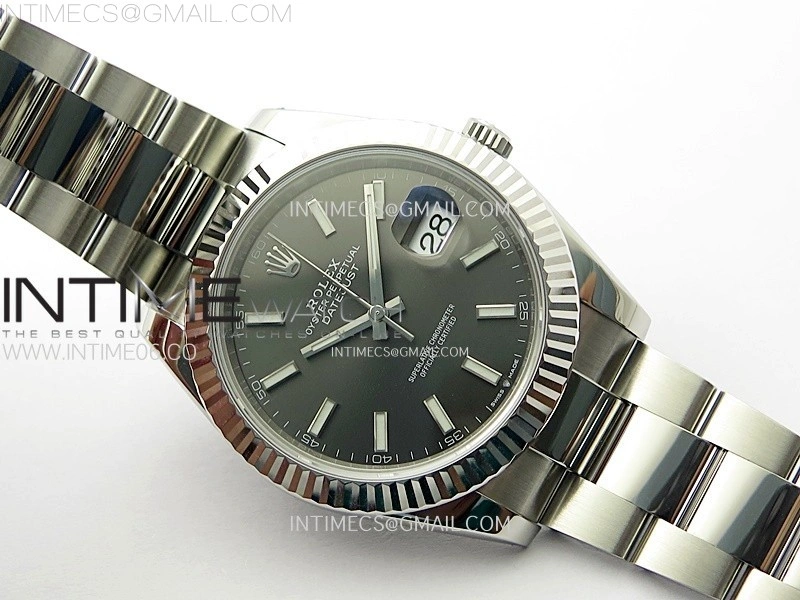 DateJust 41 126334 904L SS VSF 1:1 Best Edition Gray Dial on Oyster Bracelet VS3235