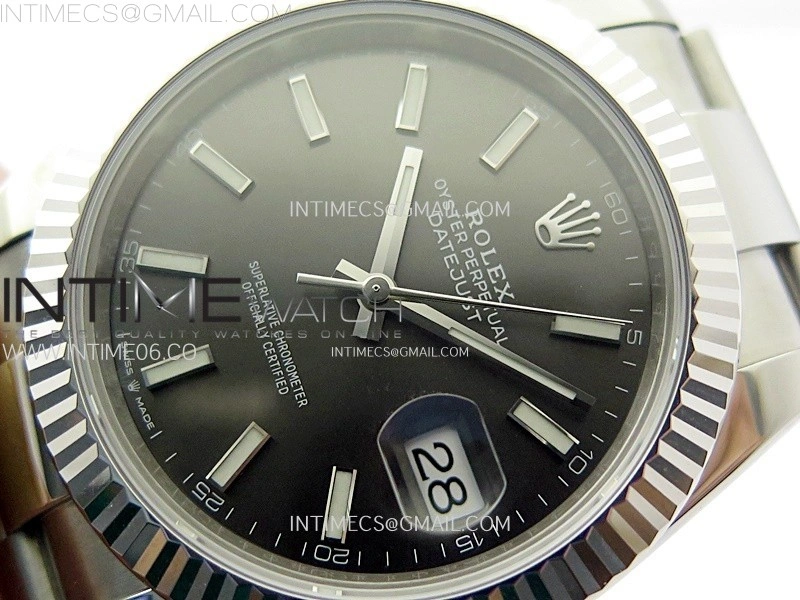 DateJust 41 126334 904L SS VSF 1:1 Best Edition Gray Dial on Oyster Bracelet VS3235