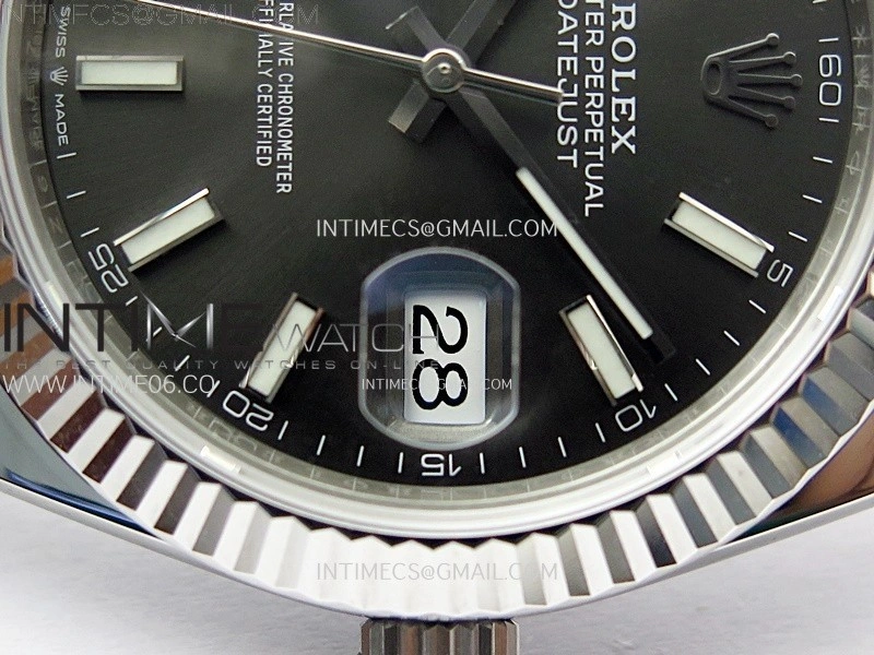 DateJust 41 126334 904L SS VSF 1:1 Best Edition Gray Dial on Oyster Bracelet VS3235