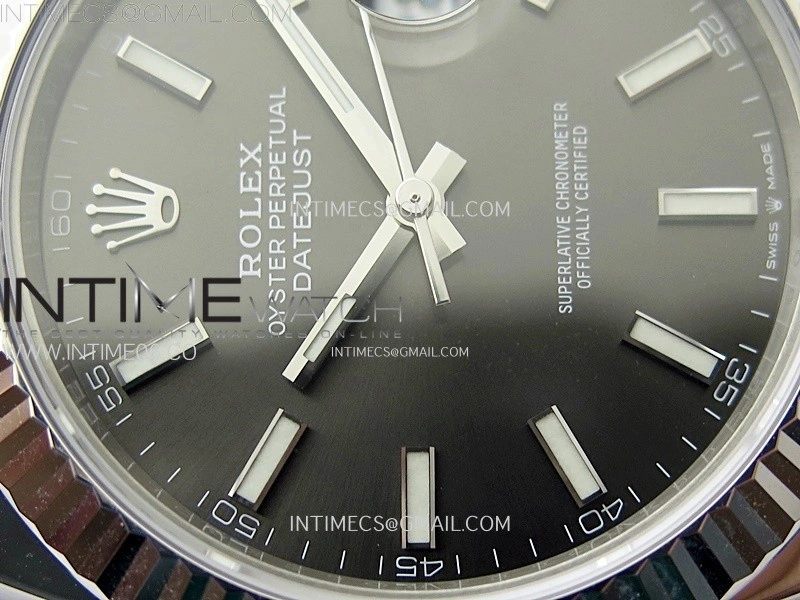 DateJust 41 126334 904L SS VSF 1:1 Best Edition Gray Dial on Oyster Bracelet VS3235