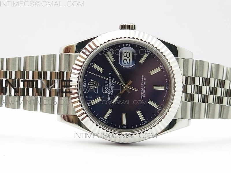 DateJust 41 126334 SS BP 1:1 Best Edition New Version Blue Dial on Jubilee Bracelet