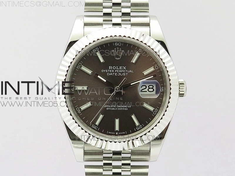 DateJust 41 126334 SS BP 1:1 Best Edition New Version Gray Dial on Jubilee Bracelet