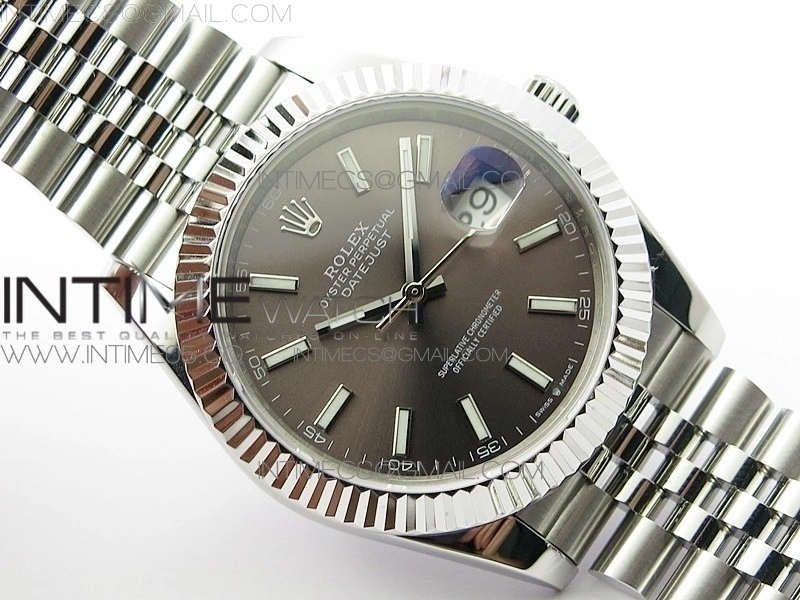 DateJust 41 126334 SS BP 1:1 Best Edition New Version Gray Dial on Jubilee Bracelet