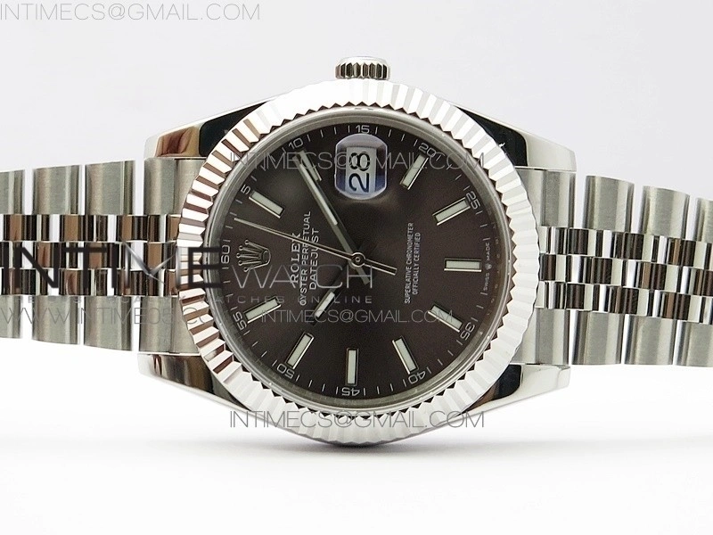 DateJust 41 126334 SS BP 1:1 Best Edition New Version Gray Dial on Jubilee Bracelet