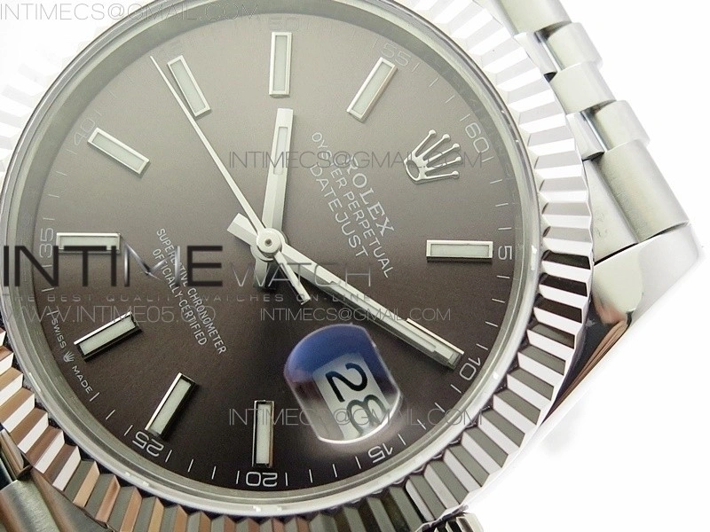 DateJust 41 126334 SS BP 1:1 Best Edition New Version Gray Dial on Jubilee Bracelet