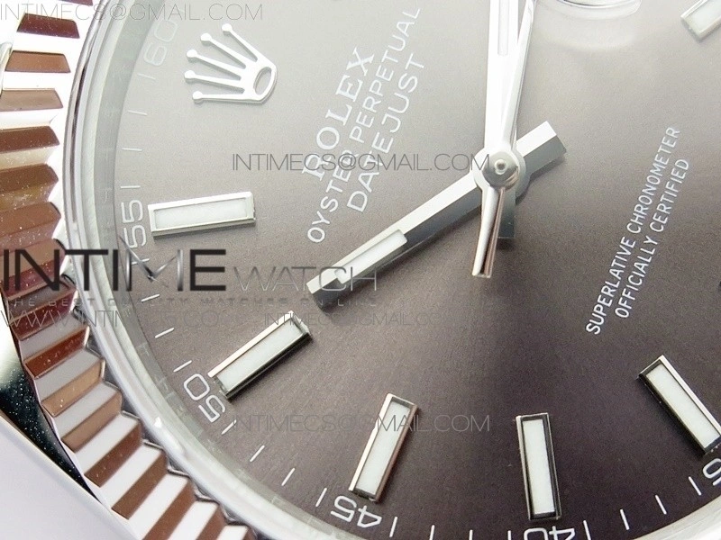 DateJust 41 126334 SS BP 1:1 Best Edition New Version Gray Dial on Jubilee Bracelet