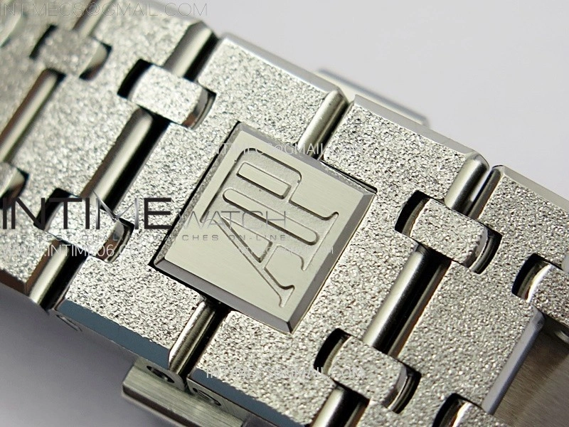 Royal Oak 41mm 15410 Frosted SS APSF 1:1 Best Edition Gray Textured Dial on SS Bracelet SA3120 Super Clone