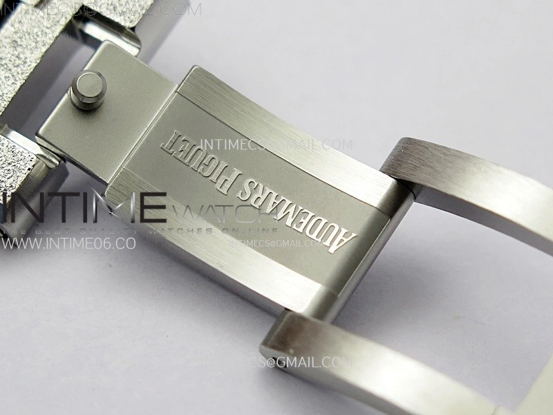 Royal Oak 41mm 15410 Frosted SS APSF 1:1 Best Edition Gray Textured Dial on SS Bracelet SA3120 Super Clone