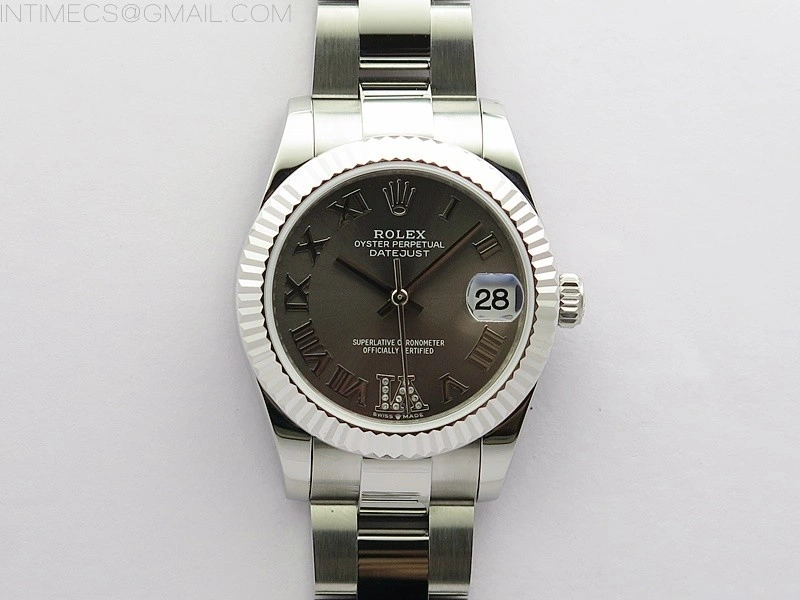 Datejust 31mm 278273 SS BP Best Edition Gray Roman Markers Dial on Oyster Bracelet