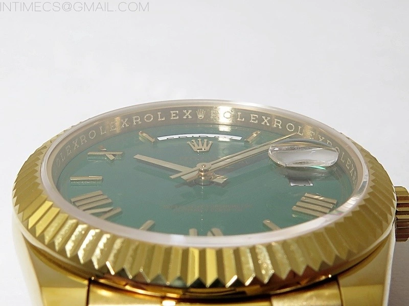 Day Date 40mm 228238 Gain Weight YG tungsten APSF 1:1 Best Edition Green Dial Roman Markers on YG President Bracelet A2836
