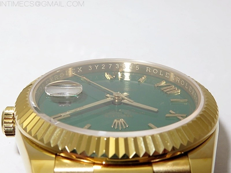 Day Date 40mm 228238 Gain Weight YG tungsten APSF 1:1 Best Edition Green Dial Roman Markers on YG President Bracelet A2836
