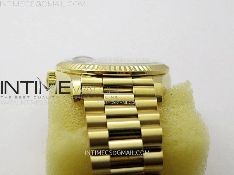 Day Date 36mm Gain Weight YG tungsten APSF 1:1 Best Edition White Dial Roman Markers on SS President Bracelet A3255