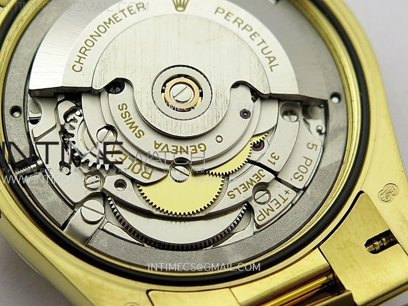 Day Date 36mm Gain Weight YG tungsten APSF 1:1 Best Edition White Dial Roman Markers on SS President Bracelet A3255