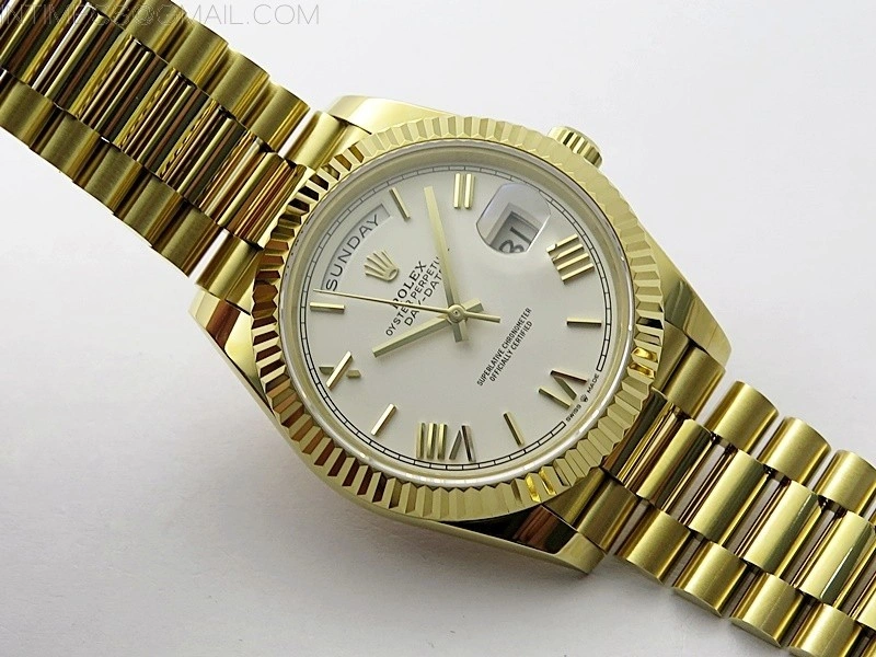Day Date 40mm 228238 Gain Weight YG tungsten APSF 1:1 Best Edition White Dial Roman Markers on YG President Bracelet A2836