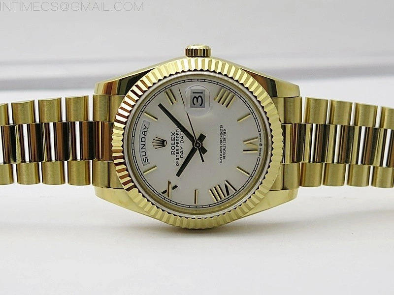Day Date 40mm 228238 Gain Weight YG tungsten APSF 1:1 Best Edition White Dial Roman Markers on YG President Bracelet A2836