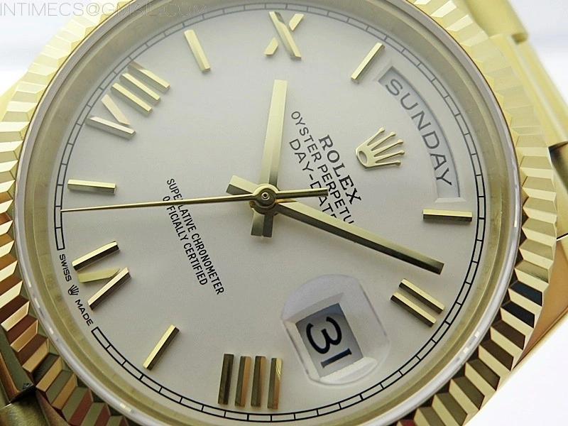 Day Date 40mm 228238 Gain Weight YG tungsten APSF 1:1 Best Edition White Dial Roman Markers on YG President Bracelet A2836