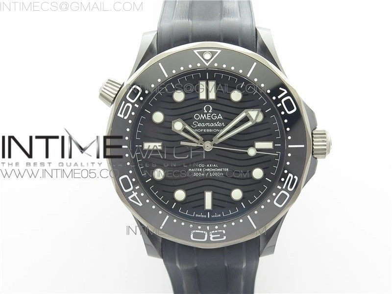 Seamaster Diver 300M Real Ceramic Case VSF 1:1 Best Edition on Black Rubber Strap A8806