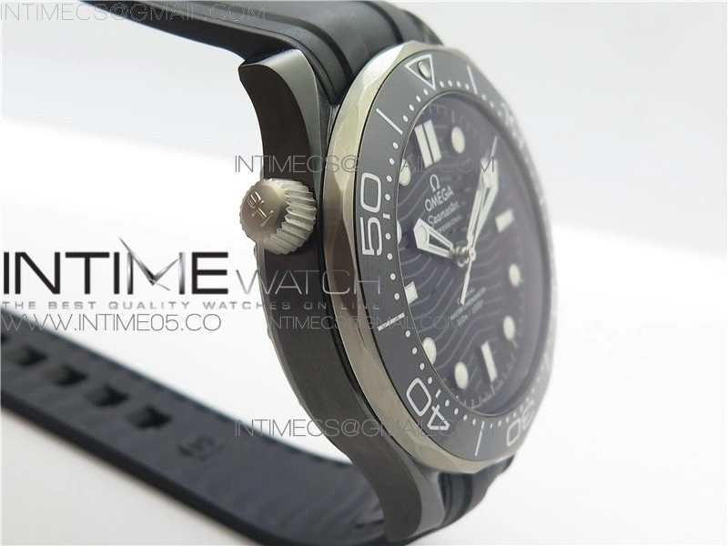 Seamaster Diver 300M Real Ceramic Case VSF 1:1 Best Edition on Black Rubber Strap A8806