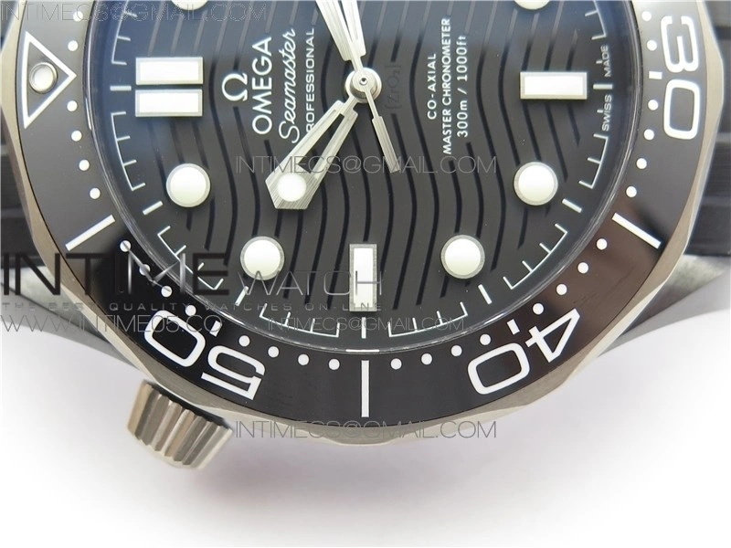 Seamaster Diver 300M Real Ceramic Case VSF 1:1 Best Edition on Black Rubber Strap A8806