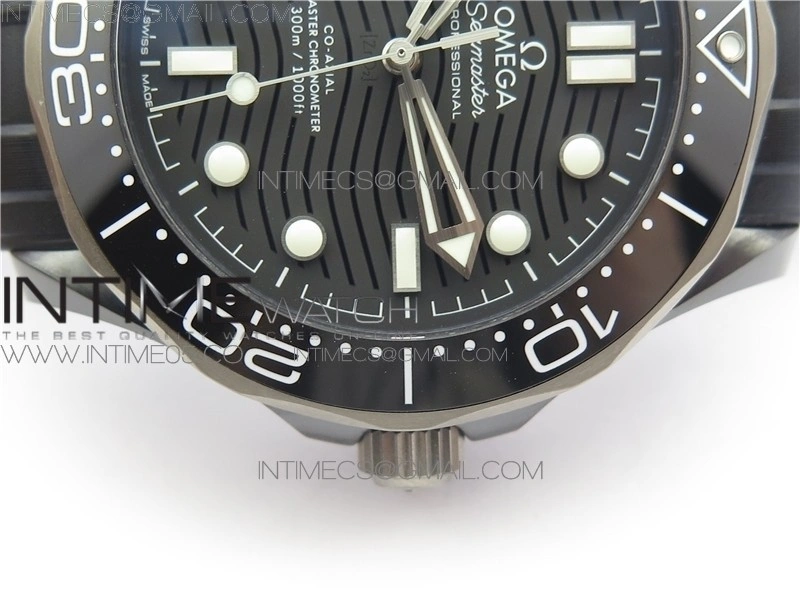 Seamaster Diver 300M Real Ceramic Case VSF 1:1 Best Edition on Black Rubber Strap A8806