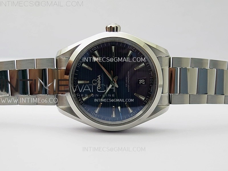 Aqua Terra 150M Master Chronometers N1F Best Edition Dark Blue Dial Silver Blue Second Hand on SS Bracelet A8900