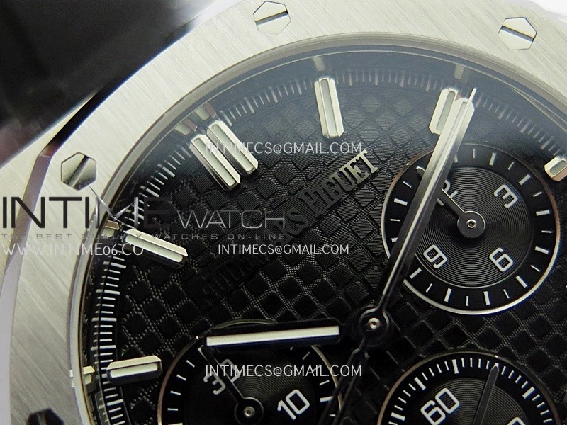Royal Oak Chrono 26240 50th SS V2 DDF 1:1 Best Edition Black Dial On Black Rubber Strap Super Clone DD4401
