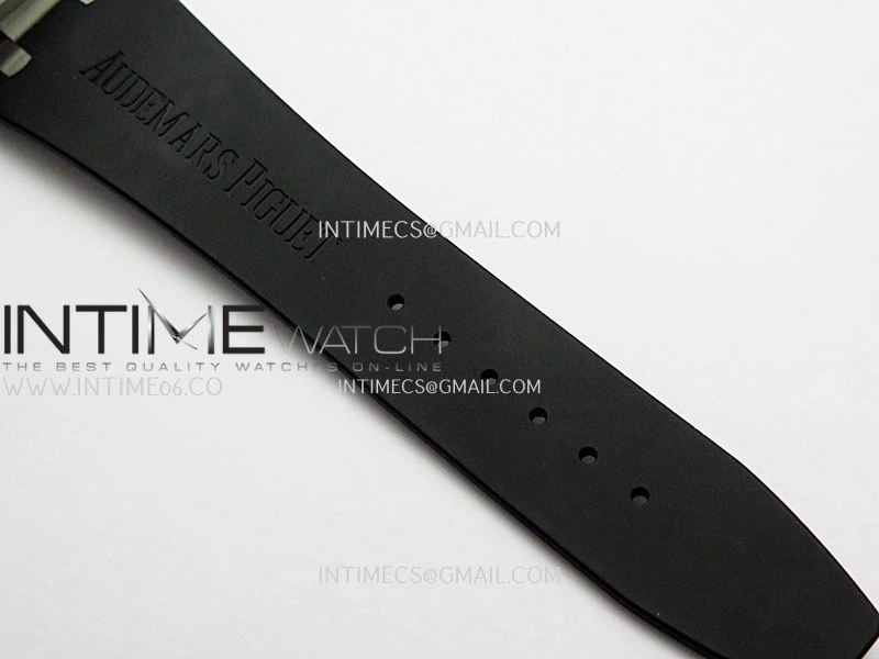 Royal Oak Chrono 26240 50th SS V2 DDF 1:1 Best Edition Black Dial On Black Rubber Strap Super Clone DD4401