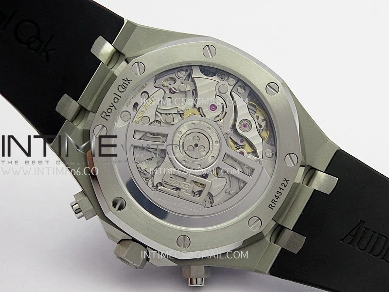 Royal Oak Chrono 26240 50th SS V2 DDF 1:1 Best Edition Black Dial On Black Rubber Strap Super Clone DD4401