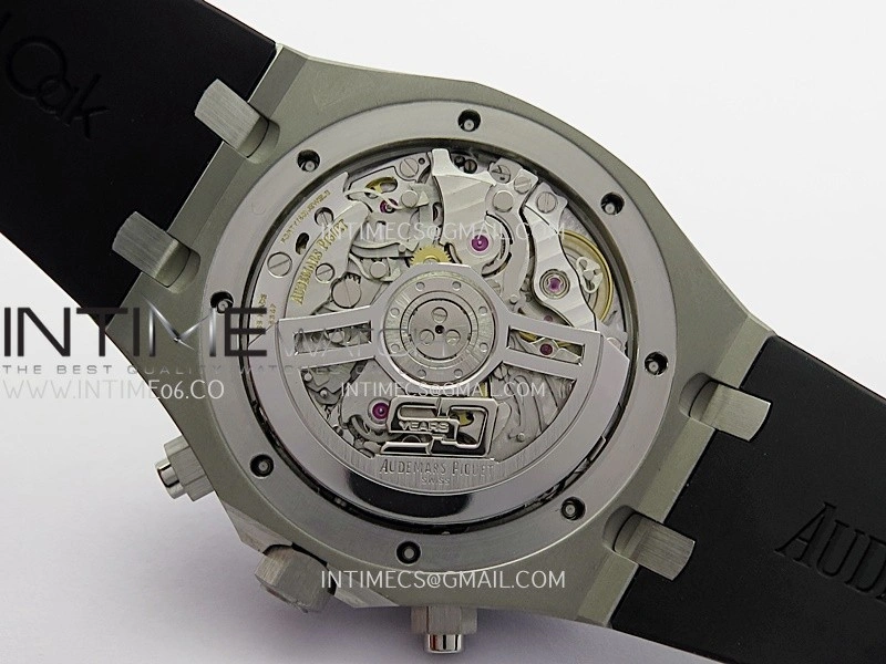 Royal Oak Chrono 26240 50th SS V2 DDF 1:1 Best Edition Black Dial On Black Rubber Strap Super Clone DD4401
