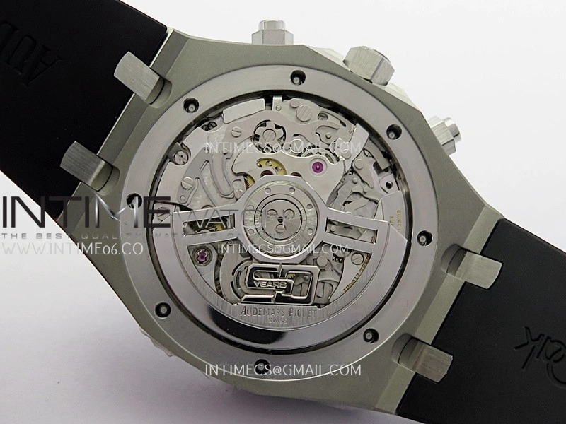 Royal Oak Chrono 26240 50th SS V2 DDF 1:1 Best Edition Black Dial On Black Rubber Strap Super Clone DD4401