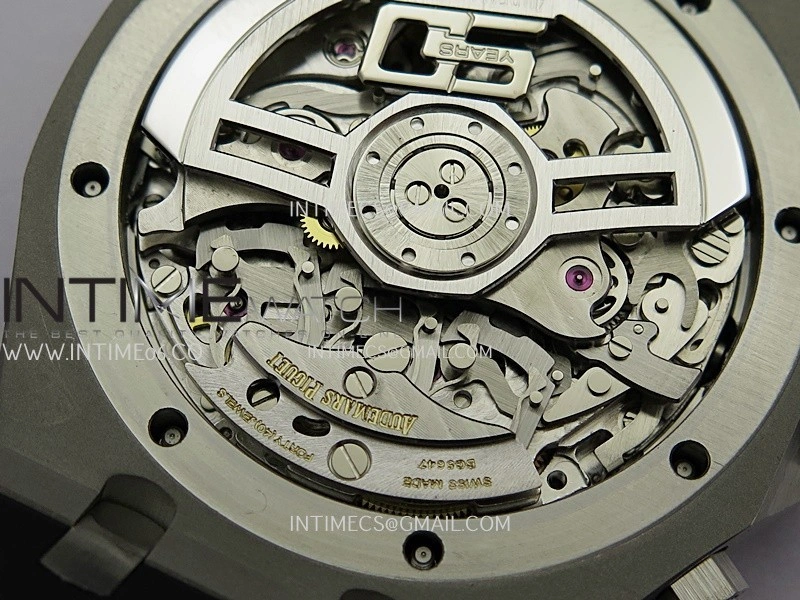 Royal Oak Chrono 26240 50th SS V2 DDF 1:1 Best Edition Black Dial On Black Rubber Strap Super Clone DD4401