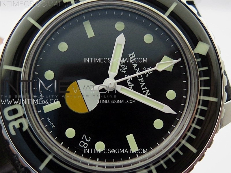 Fifty Fathoms 5008-1130-B52A SS ZF 1:1 Best Edition Black Dial on Black Nylon Strap A1151
