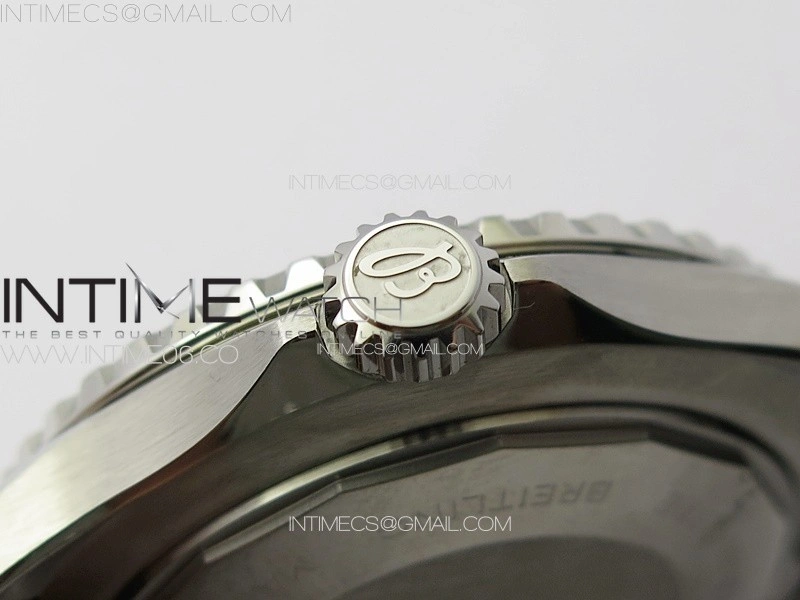 SuperOcean Automatic 44 Black Ceramic Bezel TF 1:1 Best Edition Ice Blue Dial on SS Bracelet A2824