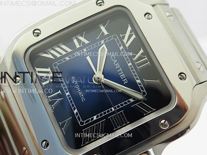 Santos de Cartier 35mm SS BVF 1:1 Best Edition Blue Dial on SS SmartLinks Bracelet MIYOTA 9015