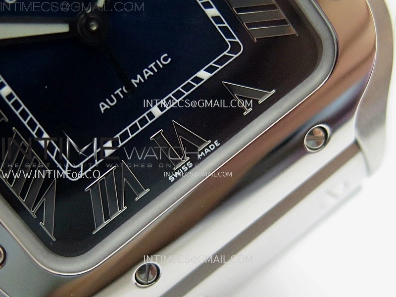 Santos de Cartier 35mm SS BVF 1:1 Best Edition Blue Dial on SS SmartLinks Bracelet MIYOTA 9015