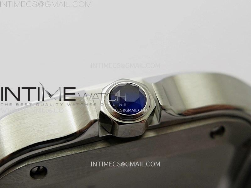 Santos de Cartier 35mm SS BVF 1:1 Best Edition Blue Dial on SS SmartLinks Bracelet MIYOTA 9015
