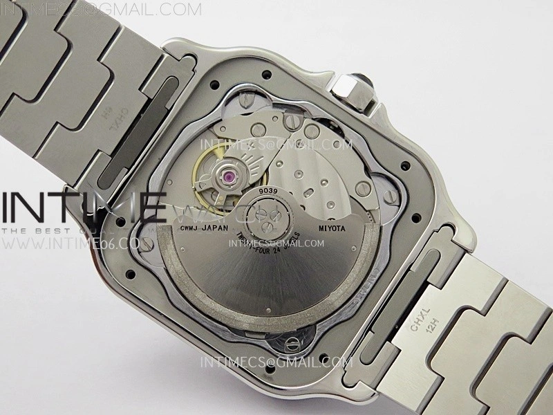 Santos de Cartier 35mm SS BVF 1:1 Best Edition Blue Dial on SS SmartLinks Bracelet MIYOTA 9015