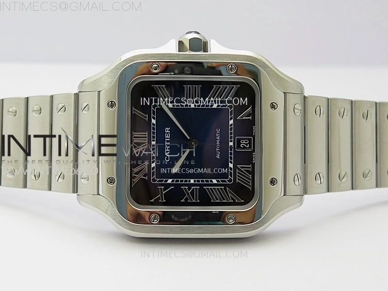 Santos de Cartier 40mm SS BVF 1:1 Best Edition Blue Dial on SS SmartLinks Bracelet MIYOTA 9015